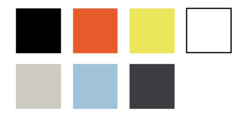 COLORS FROM THE MOODBOARD THAT BECAME MAESTRO'S BRAND COLORS